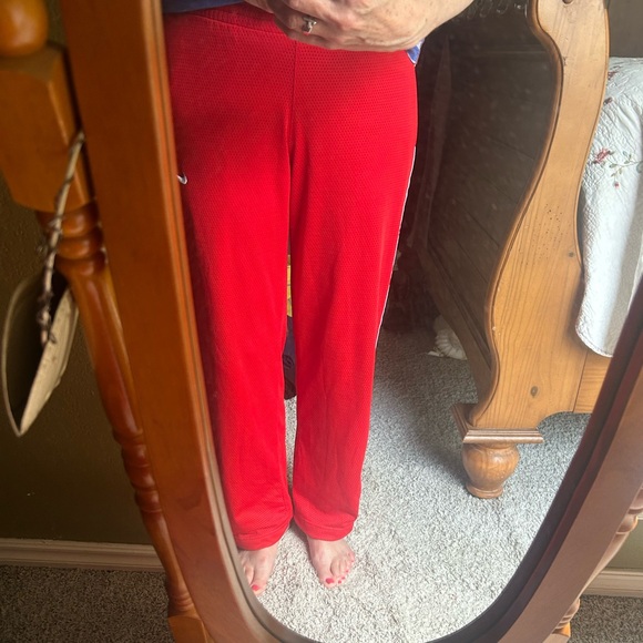 NIKE❤️BASKETBALL MESH Women’s PANTS Drawstring Red & White Medium (8-10) - Picture 14 of 15